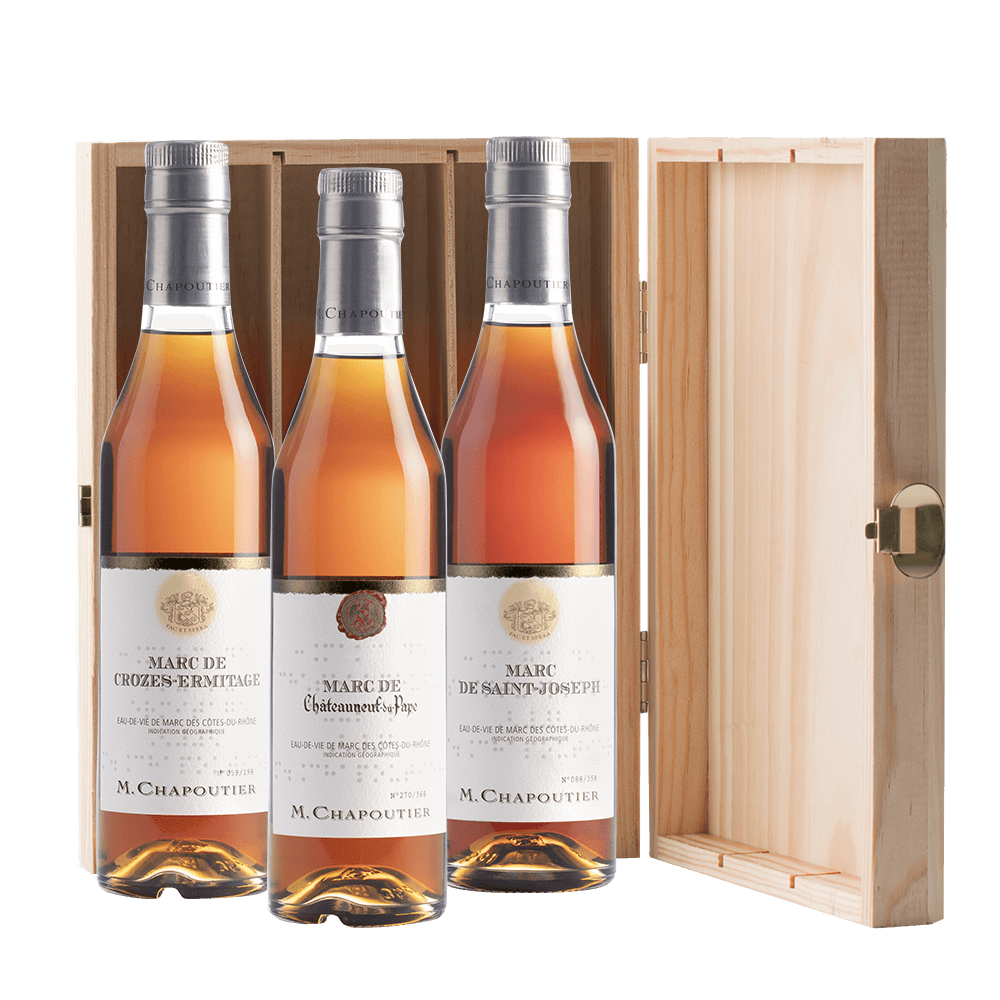 Coffret Eau-de-Vie de Marc des Côtes-du-Rhône