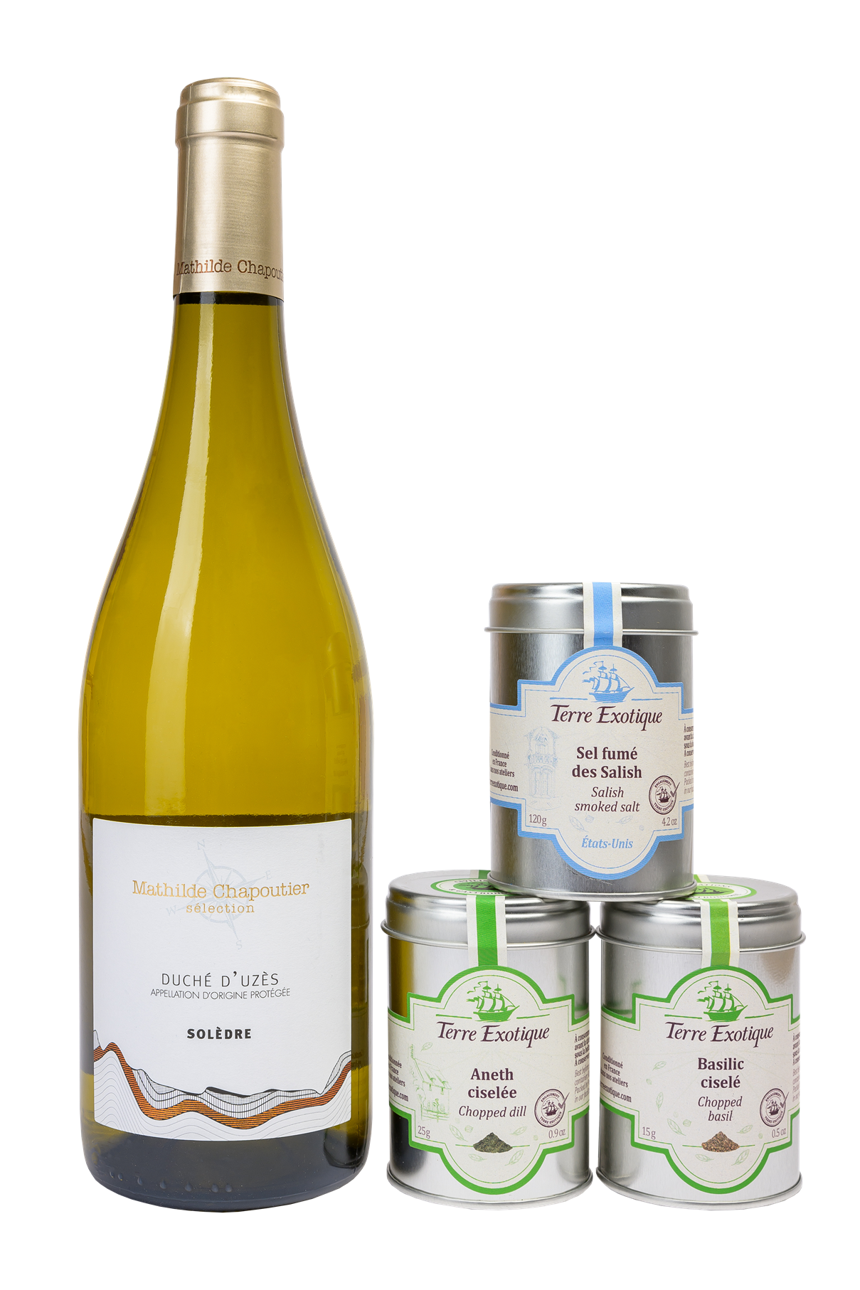 Solèdre blanc - Duché d'Uzès Aneth, Basilic, Sel fumé des Salish