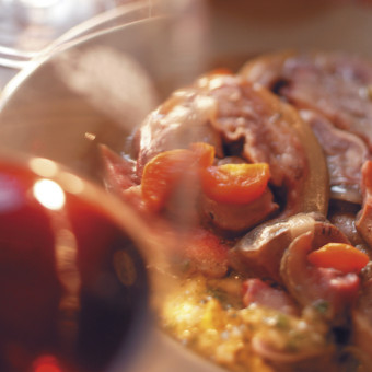 Tête de veau, sauce gribiche aux écrevisses