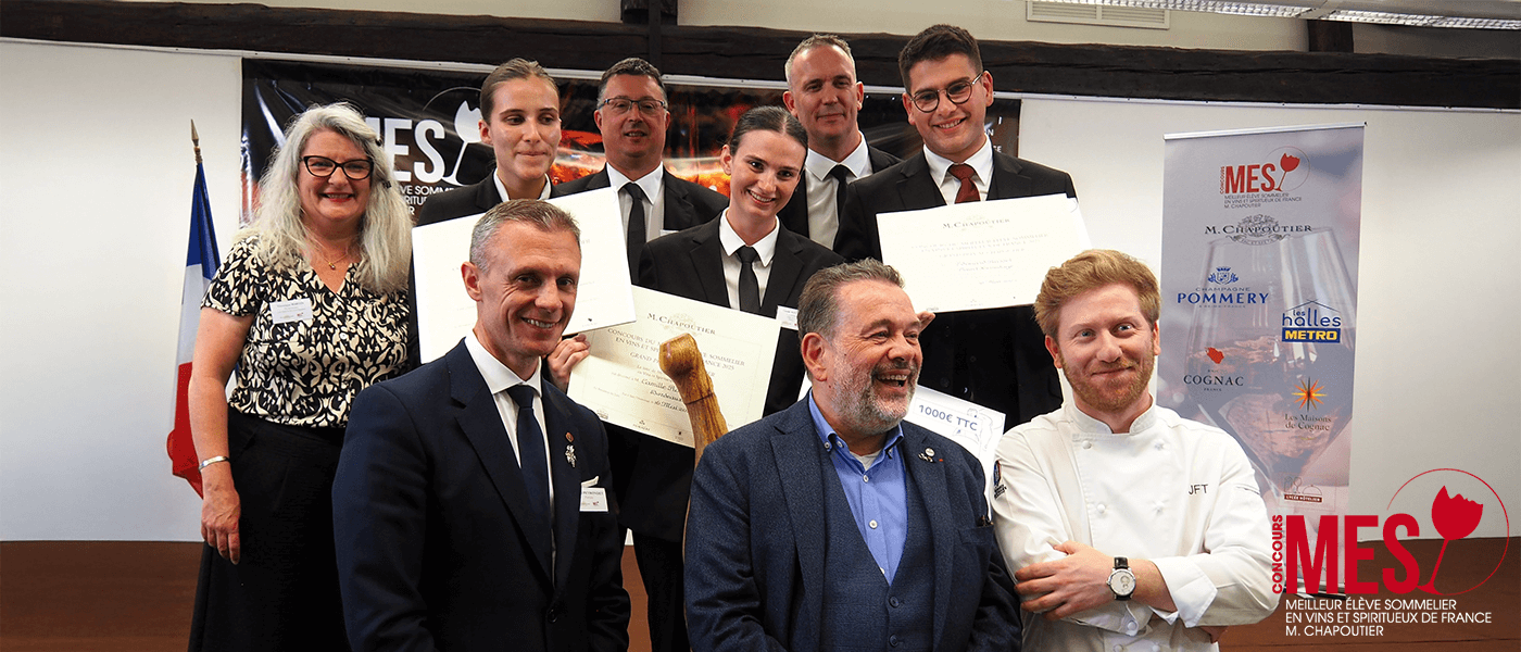 Camille ROUHET, vainqueur de la 32ème édition du Concours du Meilleur Elève Sommelier de France en Vins et Spiritueux M. CHAPOUTIER
