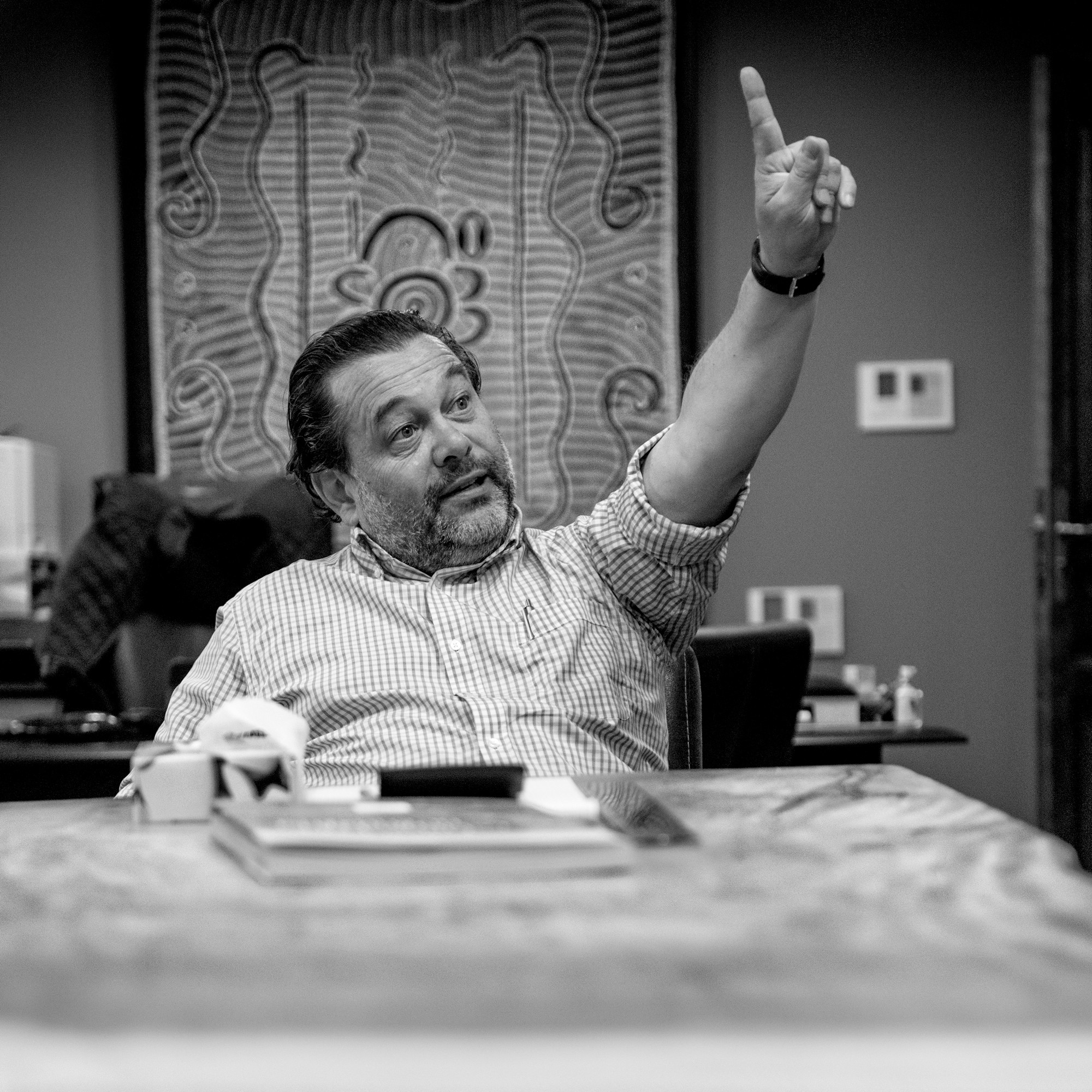 Michel Chapoutier in his office