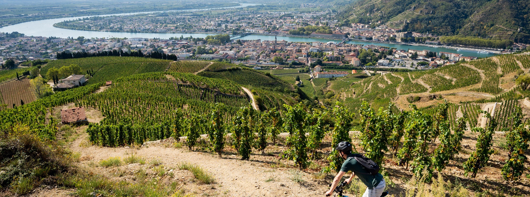 Vue sur le Rhône depuis la colline de l'Hermitage